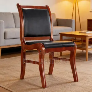 Office Chair : Mahogany Legs Executive Visitors Office Chair