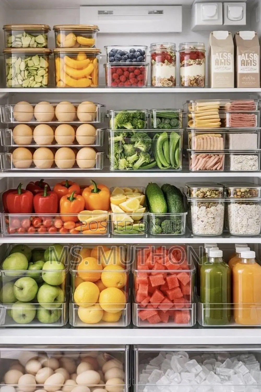2pcs Transparent Fridge Storage Containers