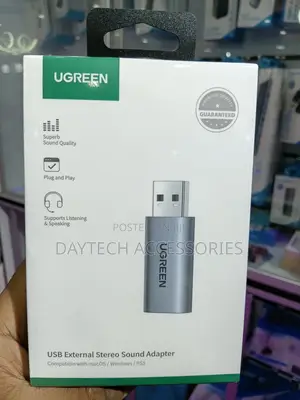 Ugreen Cm383 Usb-a to 3.5mm Audio Jack External Sound Adapter – Silver