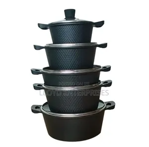Lucky Rain 10pc Cookware Set Nonstick Granite Sufuria Set