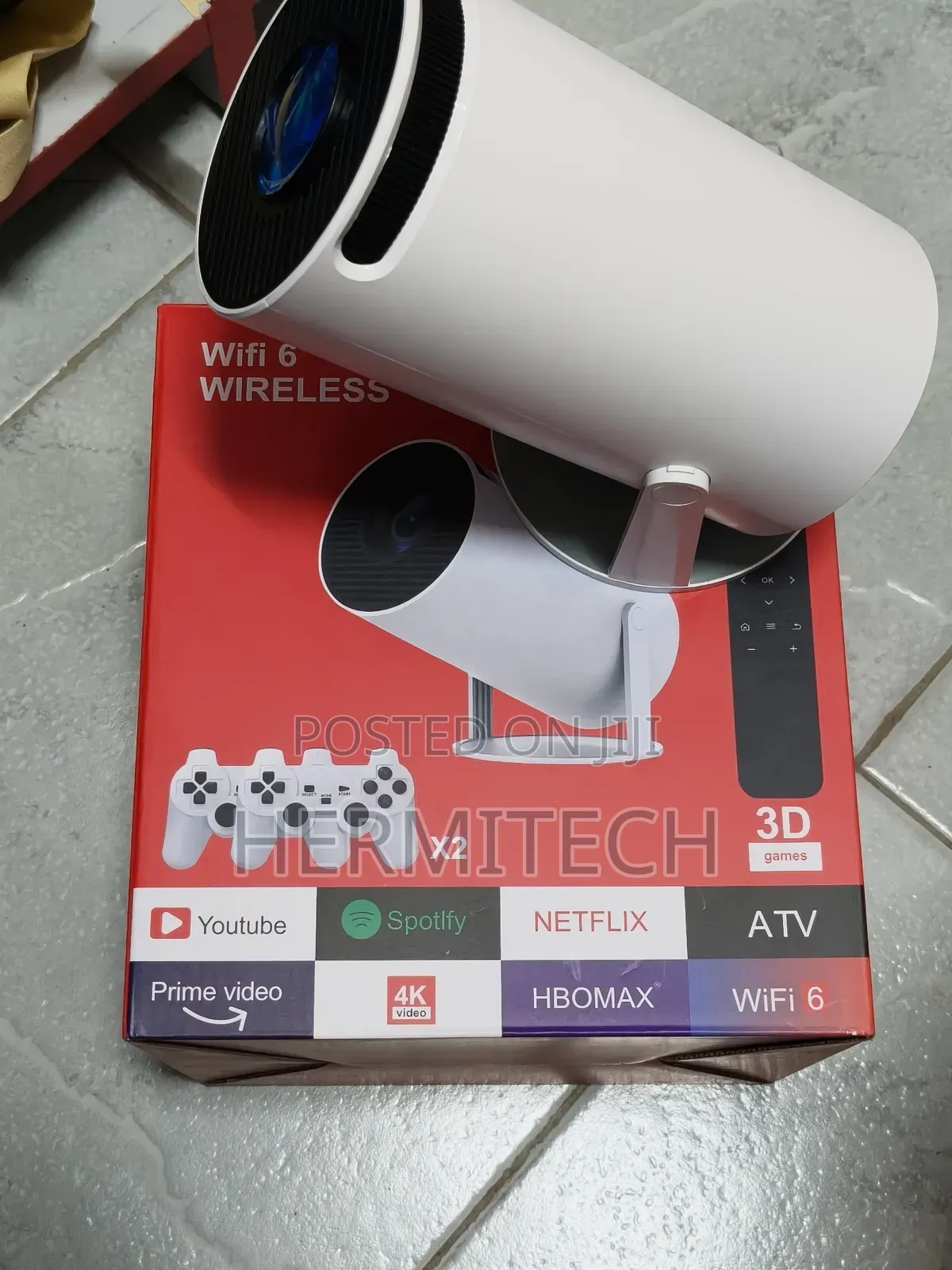 Portable Smart Android Projector for Gaming Two Gaming Consoles