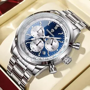 Binbond 380 Chronograph Watch. Calendar Display Stainless Steel