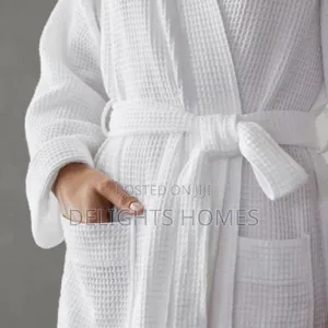Waffle Design Cotton Bathrobes