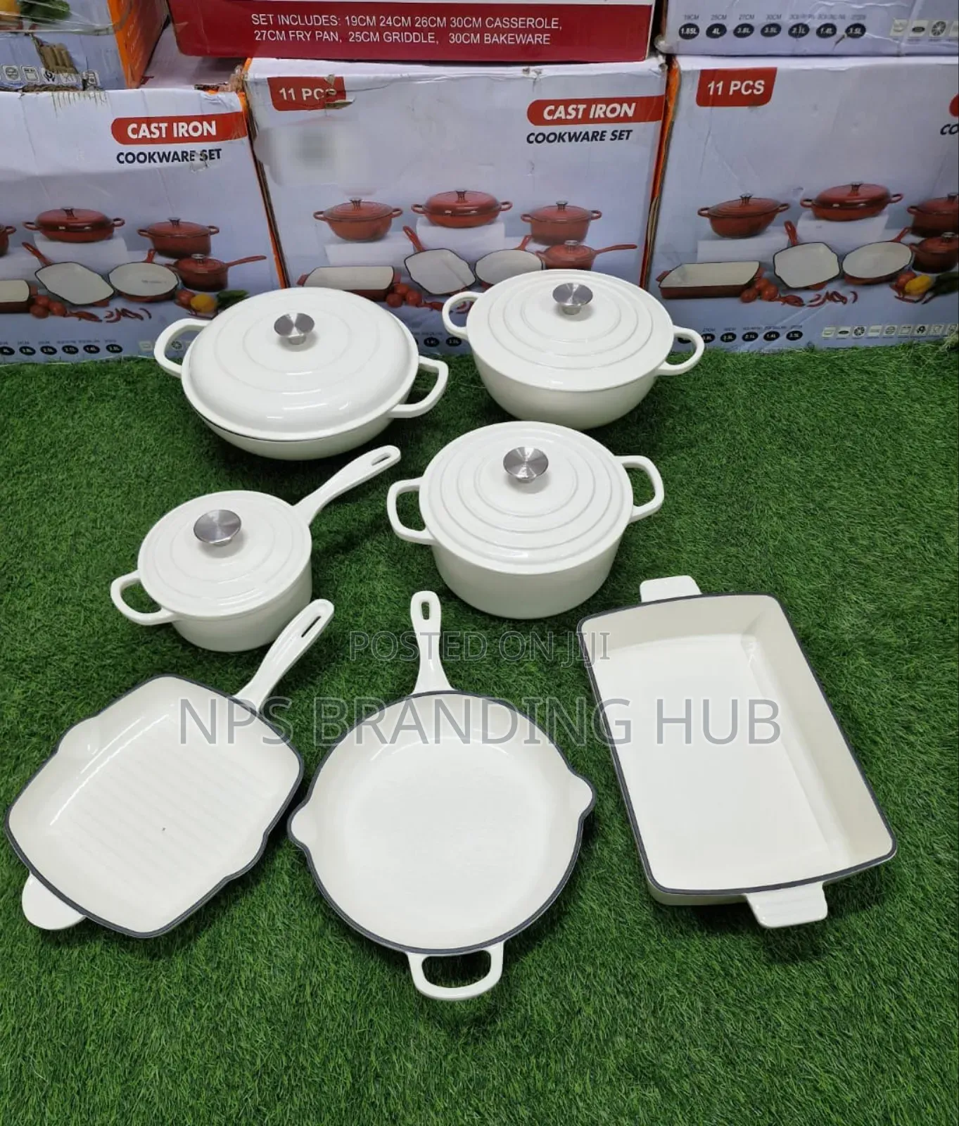 11 PCS Enamel Cast Iron Cooking Pots Cv