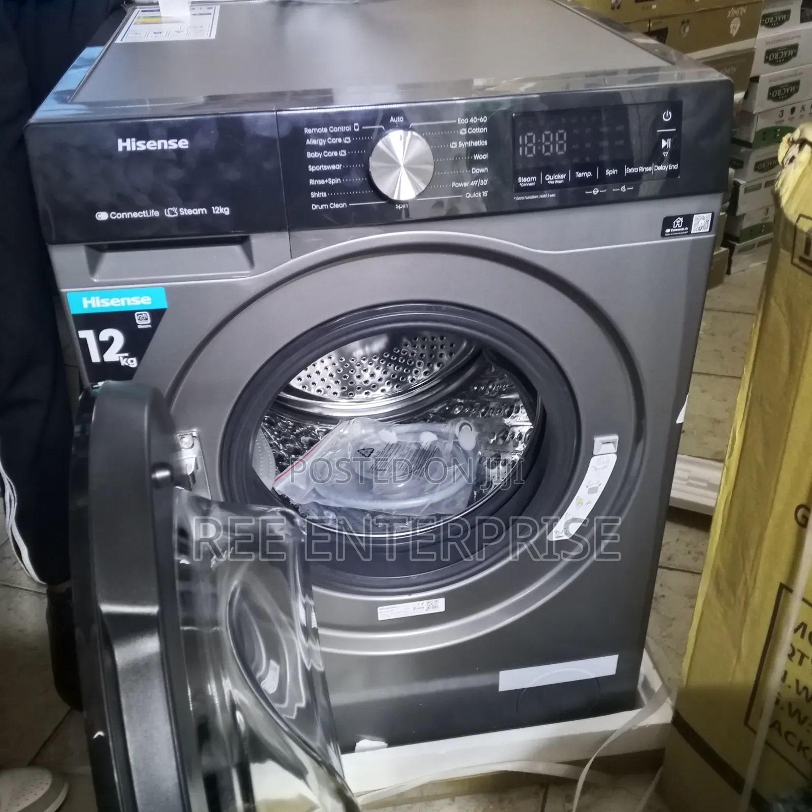 Hisense 12kg Washing Machine Front Loader Wash and Spin