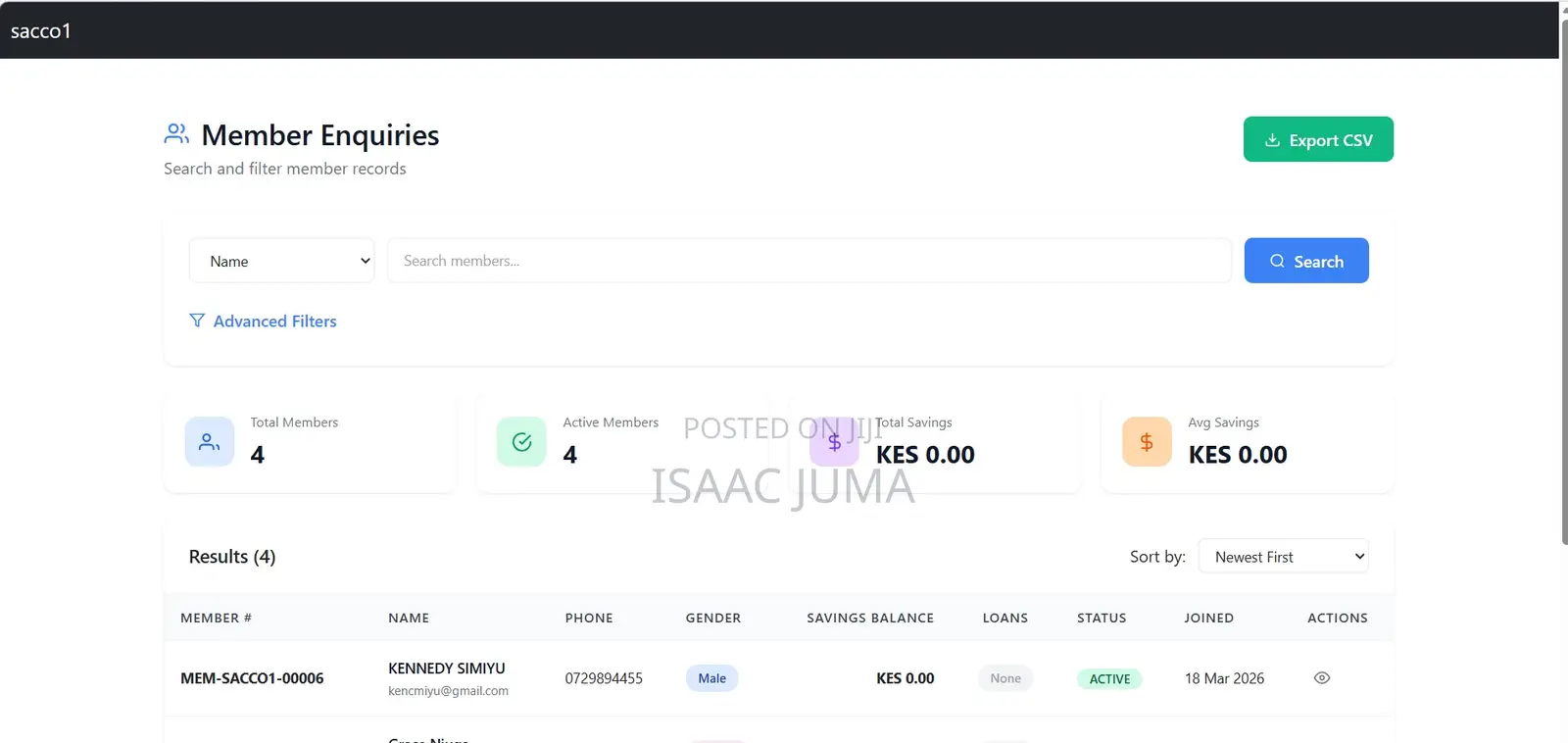 Advanced Sacco Management System – Loans, Savings Reports (Kenya)