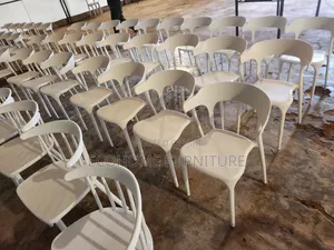 Stackable White Strong Plastic Chair