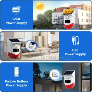 Adjustable Motion Sensor Loud Siren Security With Remotecontrol Alarm