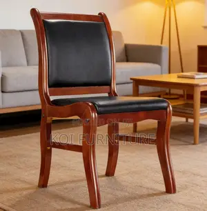 Office Chairs; Armless Mahogany Made Leather Office Chair