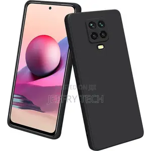 Silicone Phone Cover for Xiaomi Redmi Note 9s - Black, Anti-Fingerprin