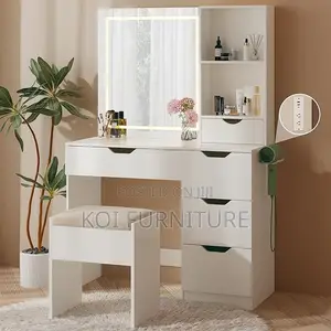 Dressersett; White Elegant Home Dressing Vanity Set
