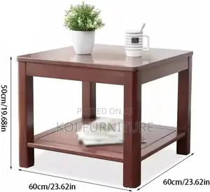 Coffee Table; Square Executive Modern Classic Wooden Coffee Table