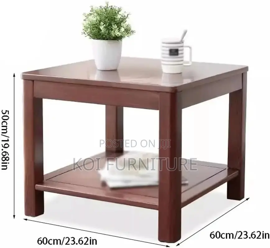 Coffee Table; Square Executive Modern Classic Wooden Coffee Table