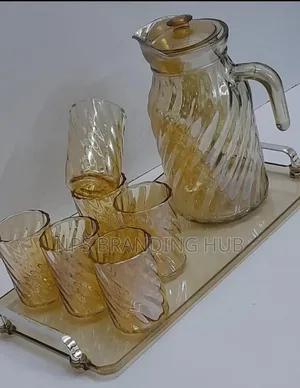 Glass Jug With Glasses + Tray Ao