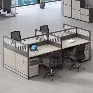 Office Workstation; Four Way Collaboration Office Workstation