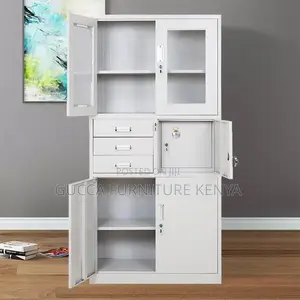 2-Door Metallic Document Cabinet With Safe Box