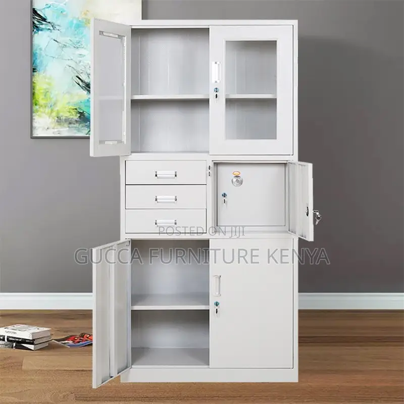 2-Door Metallic Document Cabinet With Safe Box