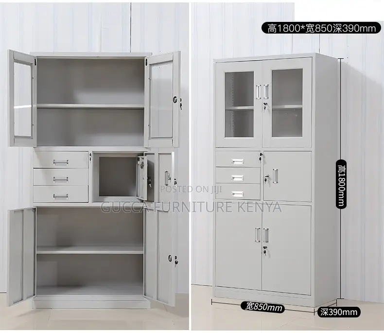 2-Door Metallic Document Cabinet With Safe Box