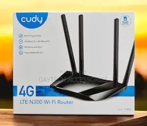 Cudy Wireless Router Wi-Fi 300 MBPS 2.4 GHZ 4g Lte Sim Black Lt400