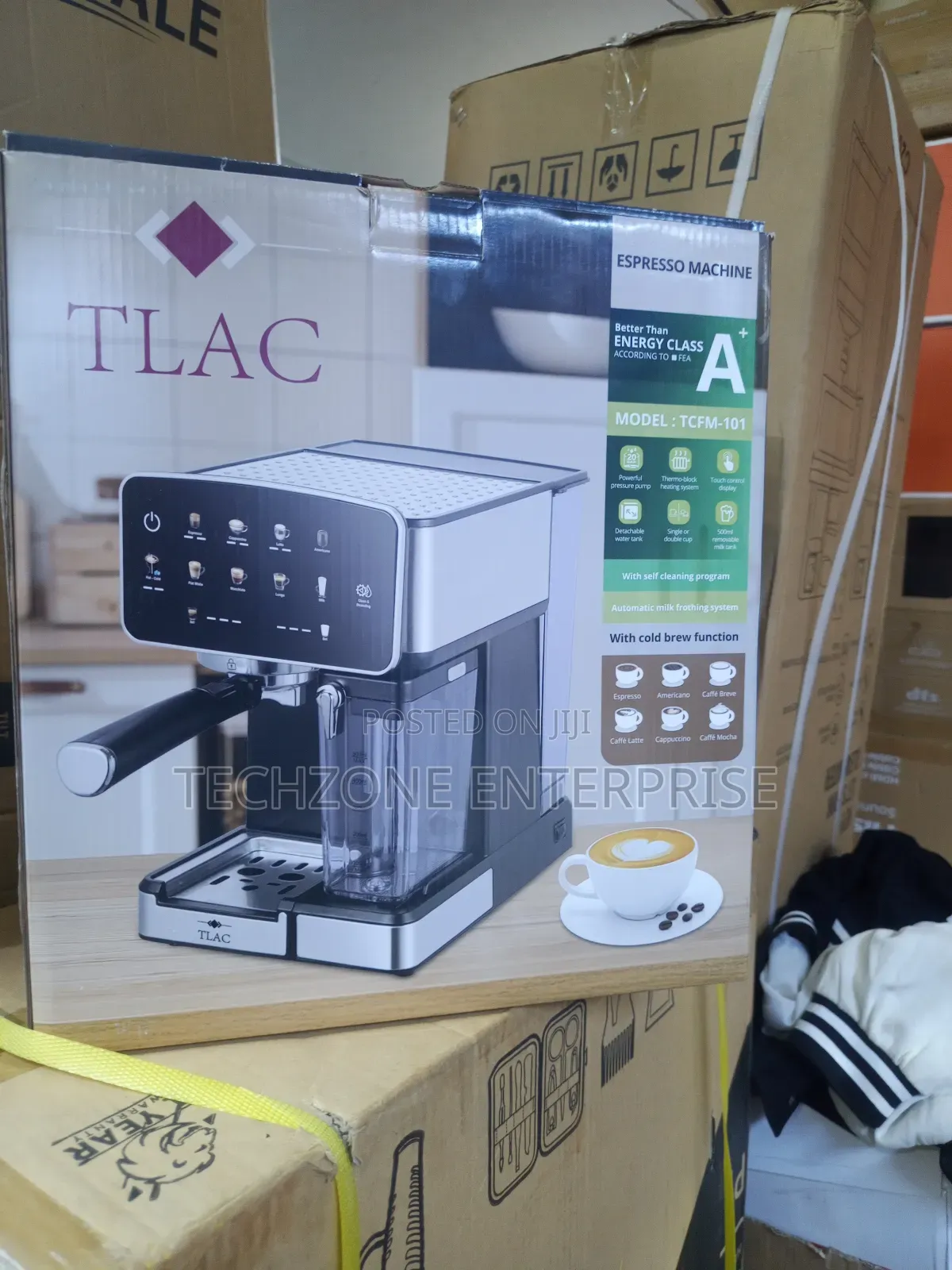 Tlac Espresso Coffee Machine TCFM 101, 1.8l With Touch Panel 