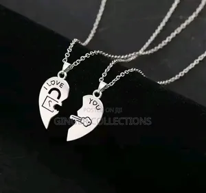 2pcs Padlock and Key Couple Chain Gift Jewellry
