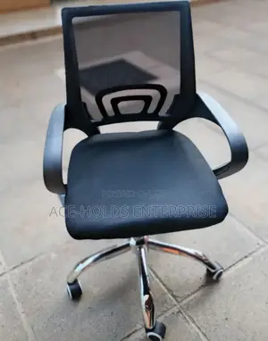 Secretarial Mesh Office Chair ~ Ergonomic Fabric Seat - Lumbar Support