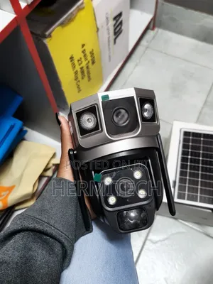Two-Way Audio System Solar Camera With 2 Screen PTZ Cameras