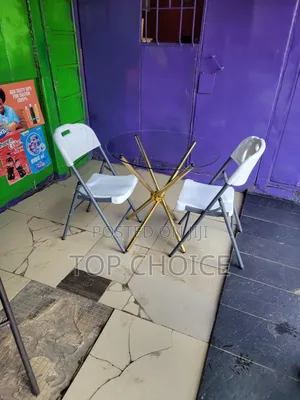 Outdoor Table With Foldable Chairs