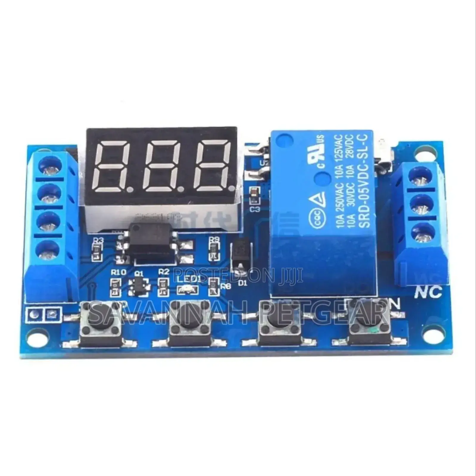 1-Channel Power Relay Module With Adjustable Timing Cycle