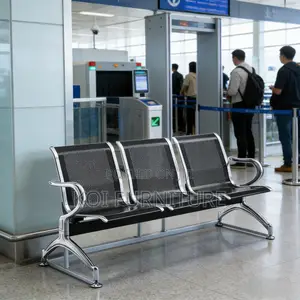Office Bench; Three Seaters Metallic Office Bench