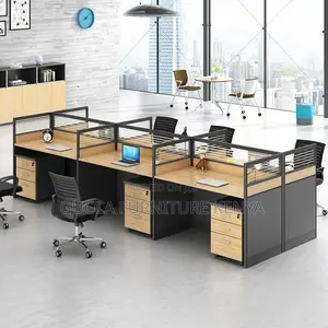 Modular 6-Person Office Workstation Desk