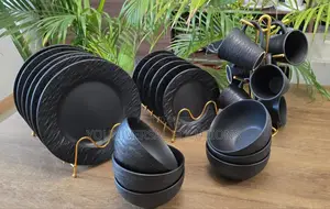 High Quality Black Dinner Set