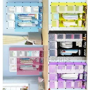 Portable 3- Column Plastic Wardrobe