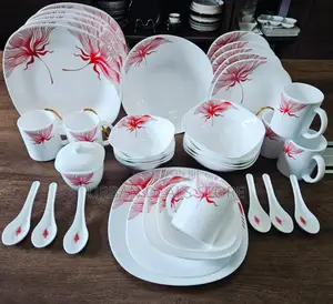 39 PCS Square Opal Glass Dinner Set
