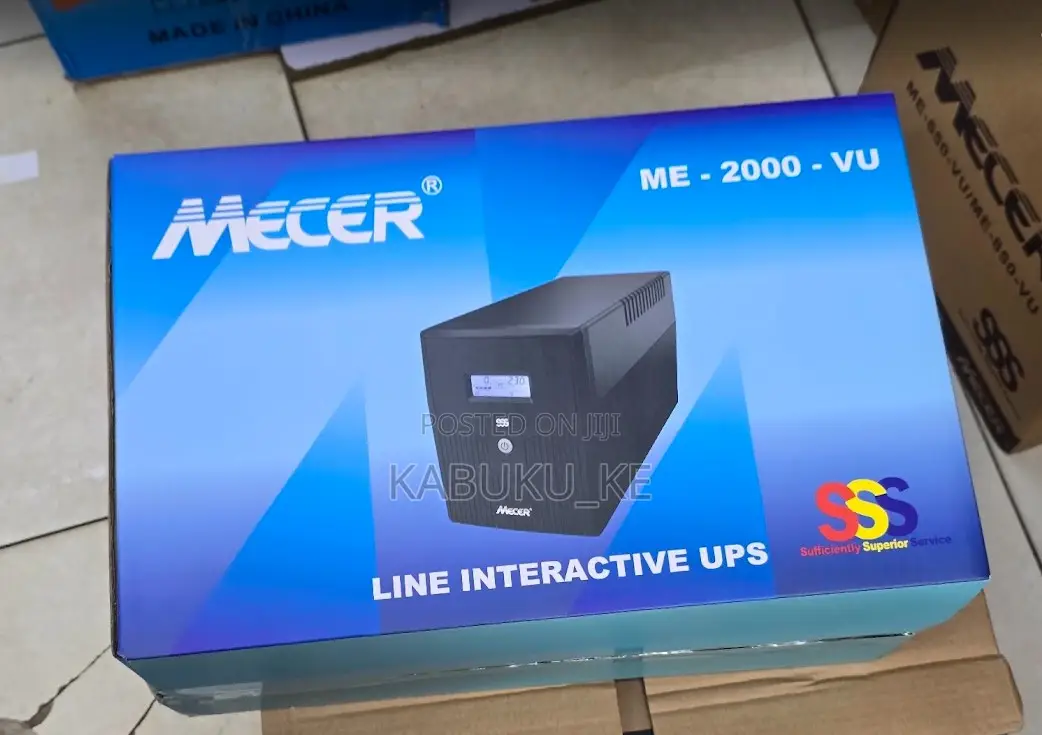 Mecer 2kva Line Interactive Ups, Me-2000-Vu 1200watts 6 Outlets Avr