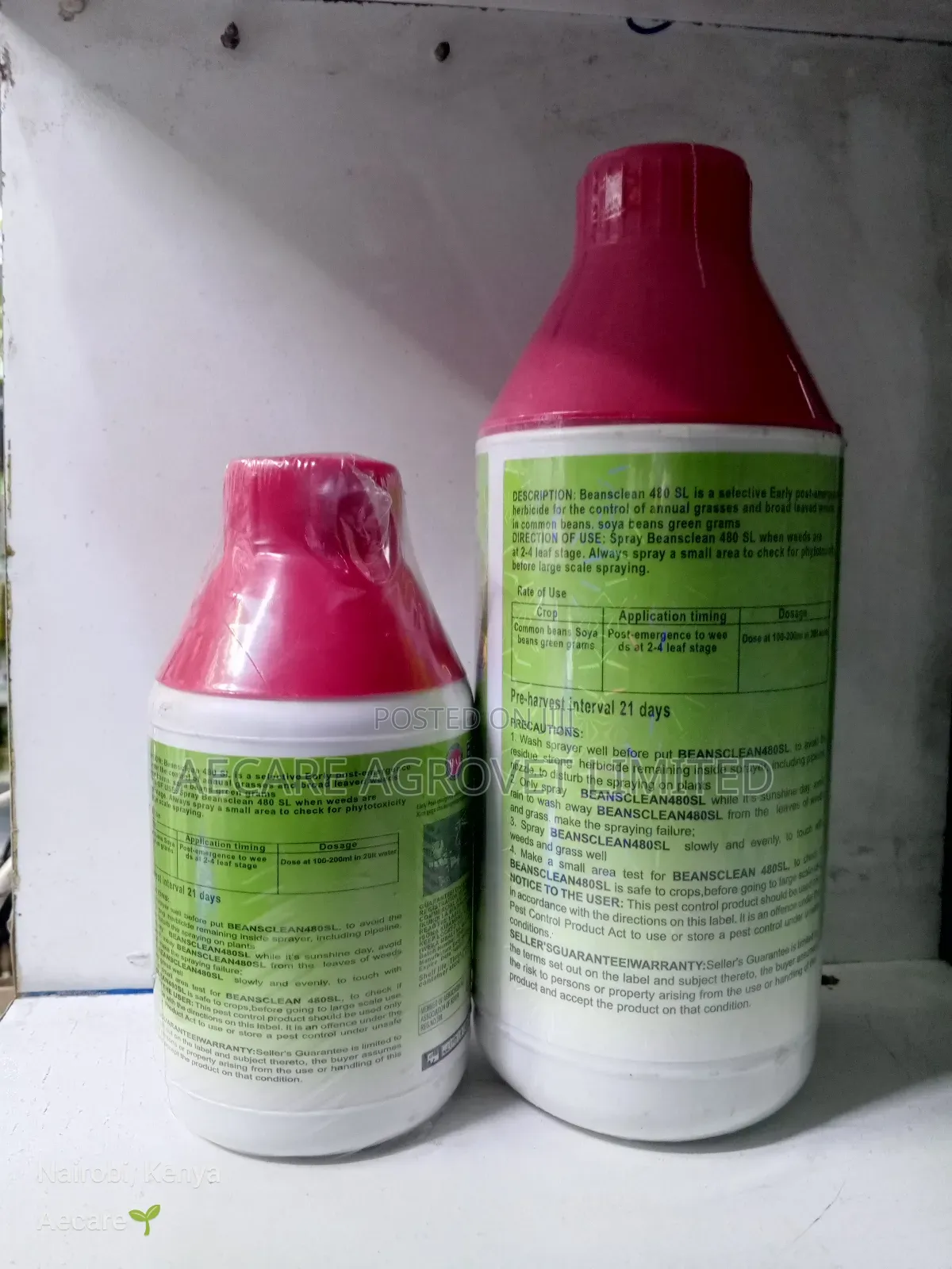 Beansclean 480 Sl Herbicide 500ml, 1litre