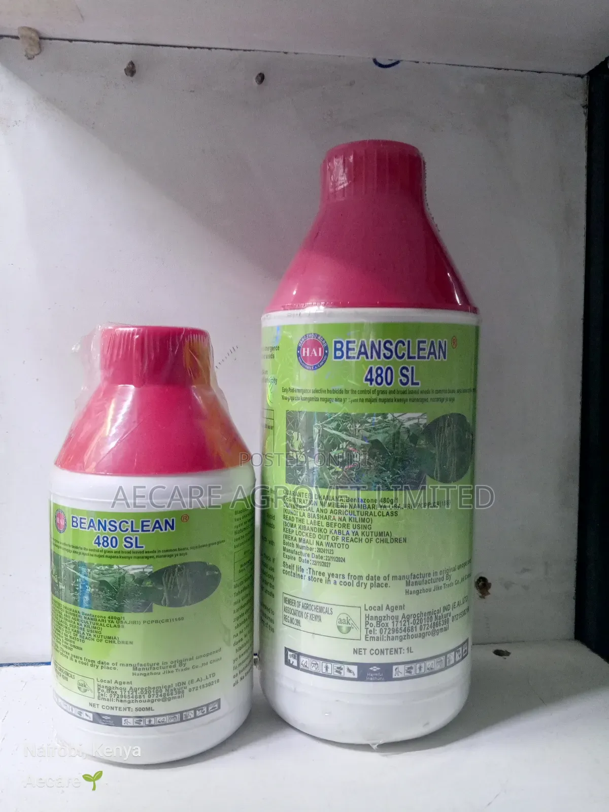 Beansclean 480 Sl Herbicide 500ml, 1litre