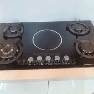 Bolesi 4 Gas + 1 Electric Infrared Glass Hob Cooker