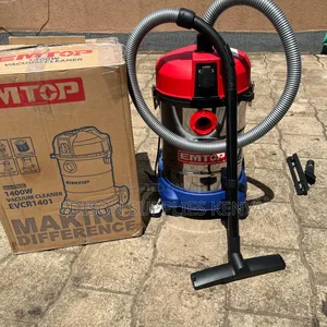 Wet and Dry Vacuum Cleaner 30l Emtop Stainless 1400 Watts 30 Litres