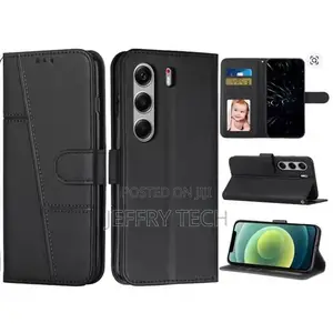 Tecno Camon 40 Pro Case Flip Black Magnetic Wallet Phone Case/ Cover