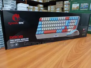 Raiku R908 Wireless Mouse and Keyboard - White