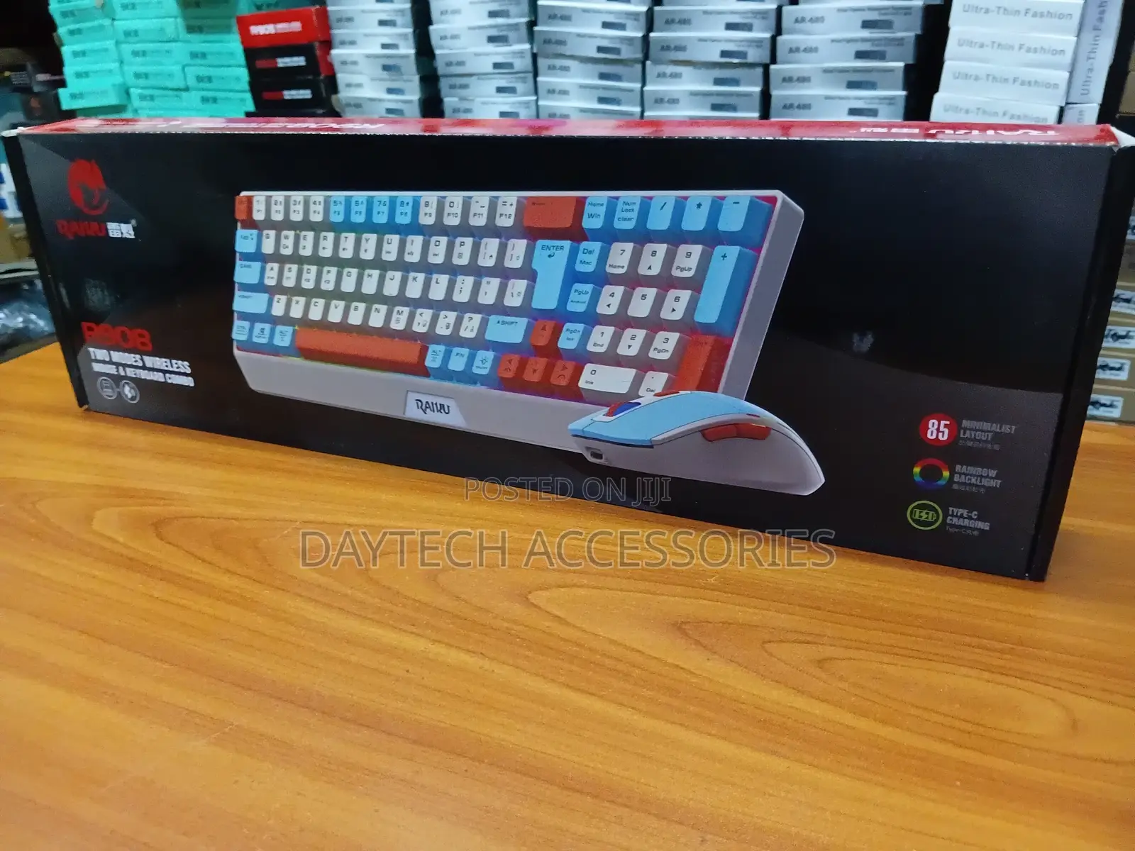 Raiku R908 Wireless Mouse and Keyboard - White