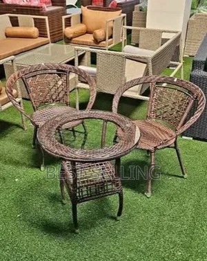 Brown Round Outdoor Set