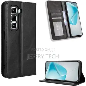 Leather Flip Cover Case for Infinix Hot 60 Pro+ (Hot 60 Pro Plus)