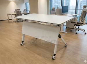 White Folding Training Table