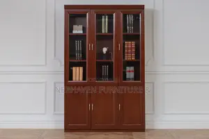3-Door Wooden Storage File Cabinet