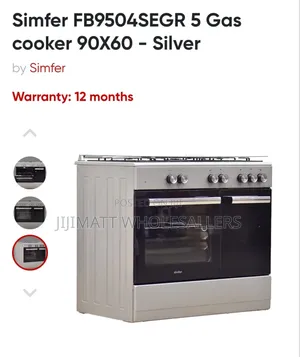 60*90 Von Simfer 5 Gas Compatement Standing Cooker