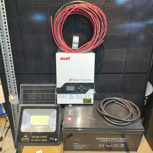 3.2kva Off Grid - 24v 200ah Lithium Battery - (2)625w Solar Panels Kit