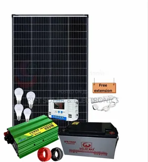 200w Solar Energy - 100ah Gel Battery - 300w Inverter - 20a Controller