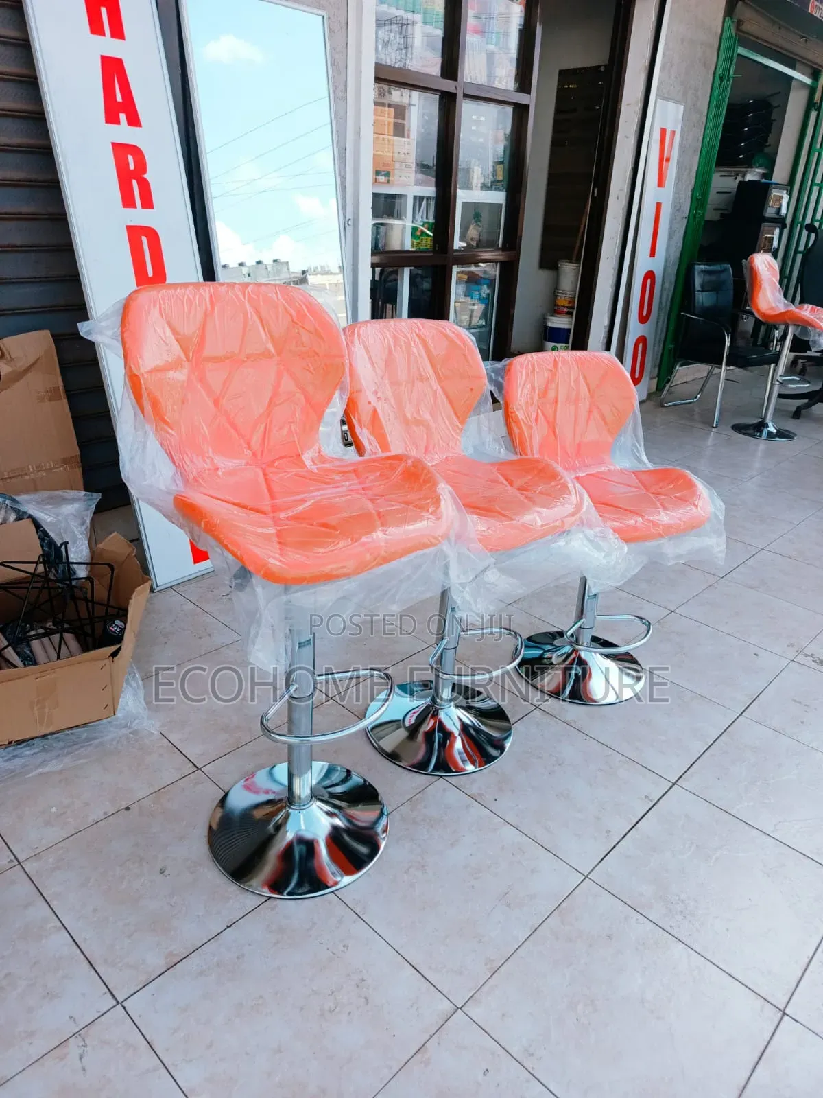 Orange Counter Stools